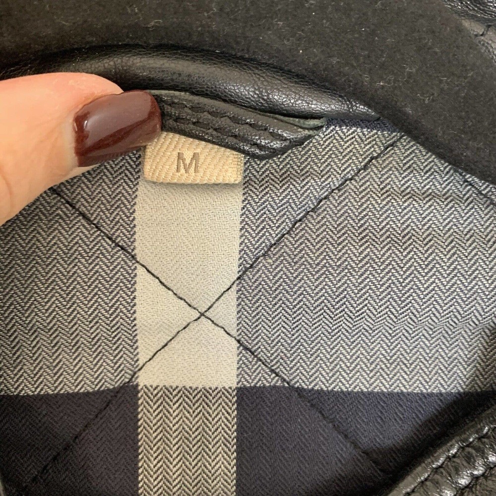 COPY - Burberry Quilted Leather Moto Jacket In Black Medium - Picture 7 of 11